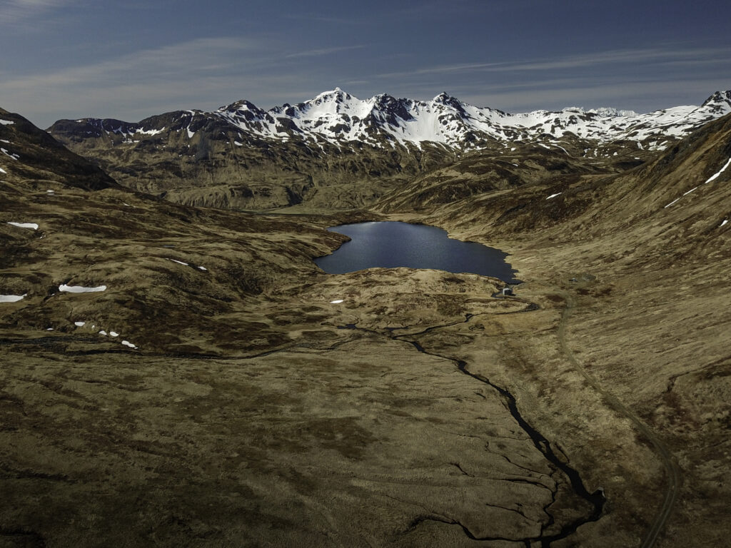 Snowy Mountain & Icy Lake Unalaska